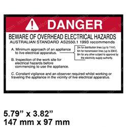 Picture of Decal - Danger (elect Haz)