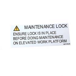 Picture of Decal - Maintenance Lock Eur