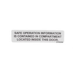 Picture of Decal - Safety Info Enclosed