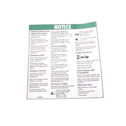 Picture of Decal - Operating Instructions