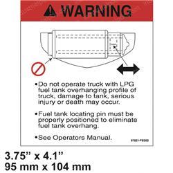 Picture of Decal - Warning Adj Lpg