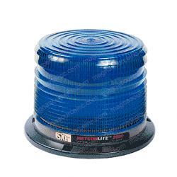 sy22020l-b STROBE - 12-24V - BLUE - PERM MOUNT - LOW PROFILE - ALUMINUM BASE - CLASS II - 10 JOULE - 80 DOUBLE FPM