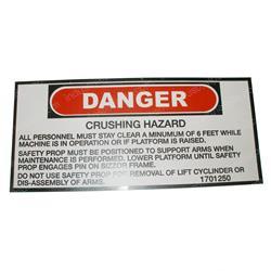 Picture of Decal - Danger Crush Hazard