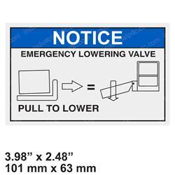Picture of Decal - Notice Emergency Lower