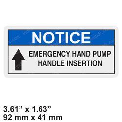 Picture of Decal - Notice Emergency Hand