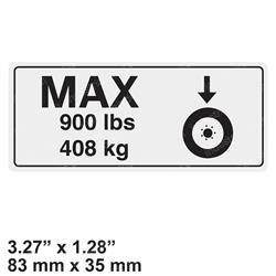 Picture of Decal - Max Tire Load 900 Lbs