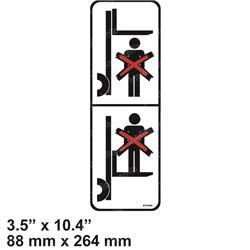 Safety decal upright warning 1023000 sticker