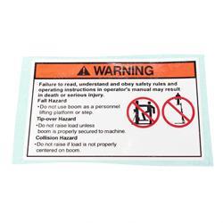 ew1dc46253 DECAL WARNING BOOM SAFETY