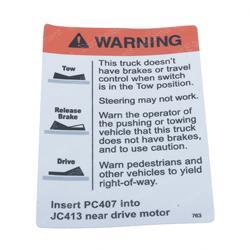 CROWN CR069763 WARNING TOW