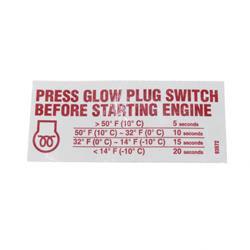 Picture of Decal - Glow Plug Ansi/Csa