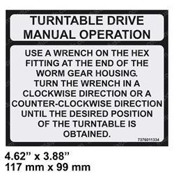 Picture of Decal - Turntable Drive