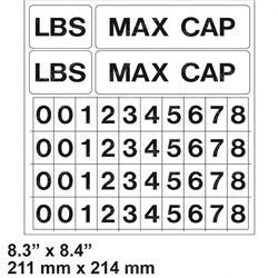  800048547 DECAL - CAPACITY SHEET