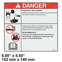Picture of Decal-Danger-Battery Safety