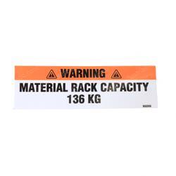 Picture of Decal - Warning Rack 300 Lbs