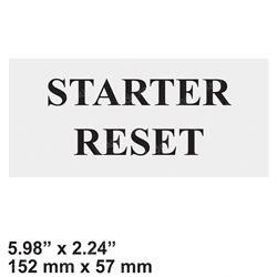 Picture of Decal - Starter Reset