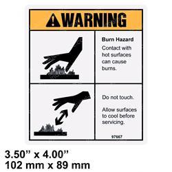 Picture of Decal Warn Burn Hazard