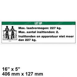 Picture of Decal - Notice Max Load 500 Lbs