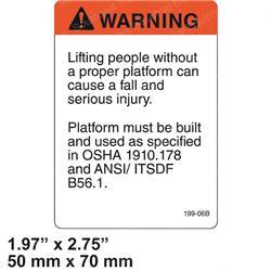 CROWN CR069199 WARNING PLATFORM
