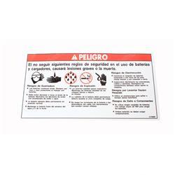Picture of Decal Danger Battery Safety