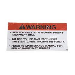 Picture of Decal - Warning Tire Replc