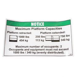 Picture of Decal Notice Max Cap 1000/250