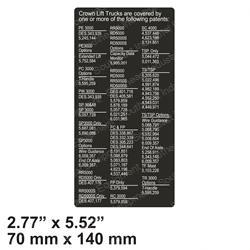 CROWN CR069135 LABEL PATENT