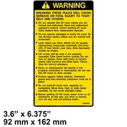 Picture of Decal - Safety Instructions