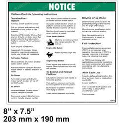 Picture of Decal - Notice Oper Inst Plat