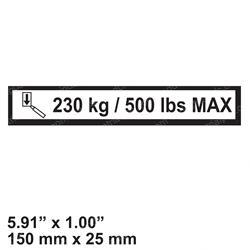 Picture of Decal 230/500 Max Cap