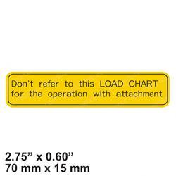 Picture of Decal - Caution Load Chart