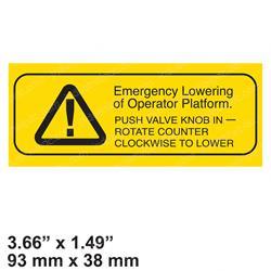 Picture of Decal-Emergency Lower