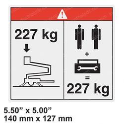 Picture of Decal Danger Max Cap 227kg