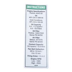 Picture of Decal  Engine Spec  Perkins