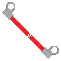 Picture of Cable - 2ga 10ft Red Lh Sm Bor