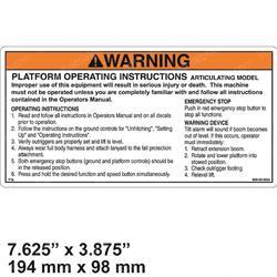 Picture of Decal - Platform Operating