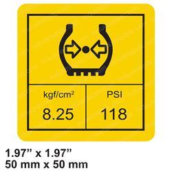 Picture of Decal - Tire Pressure 118 Psi