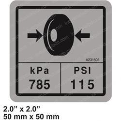 Picture of Decal - Tire Pressure