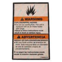 Picture of Decal Warning Explosion
