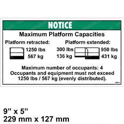 Picture of Decal - Max Load 1250 Lbs