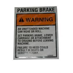 Picture of Decal/Park Brk Warn