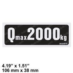 Picture of Decal - Q Max 2000kg