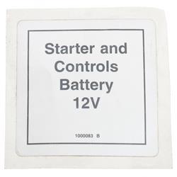 Picture of Decal Notice Start/Contrl Batt