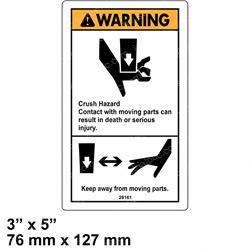 Picture of Decal - Warn Crush Hazard Hand
