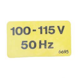 Picture of Decal 100-115v./50 Hz.