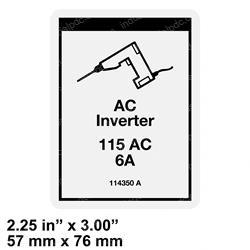 Picture of Decal-Ac Inverter Power-115v