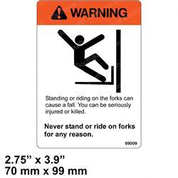 CROWN CR069009 DECAL - WARNING STAND ON
