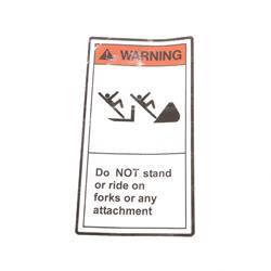 Picture of Warning Do Not Stand Decal