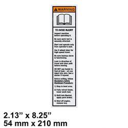 Picture of Decal/ Seat Belt+park Brake War