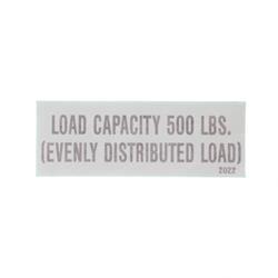 Picture of Decal - Load Capacity 500 Lbs.