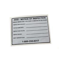 Picture of Ansi- Inspection Notice Decal